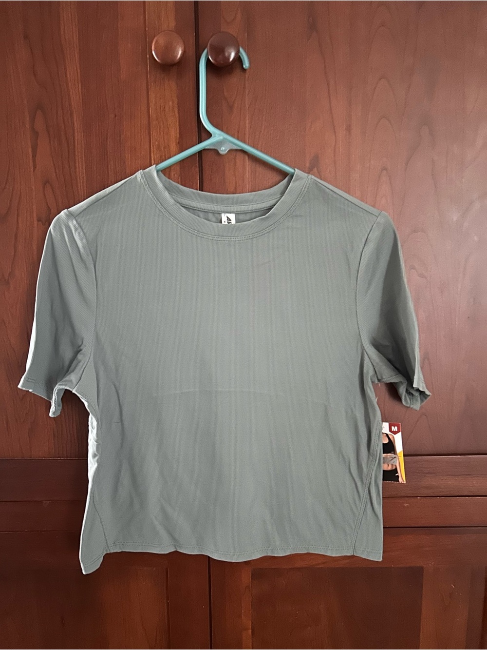 Women's Crew Neck Short Sleeve Athletic Top - Sage